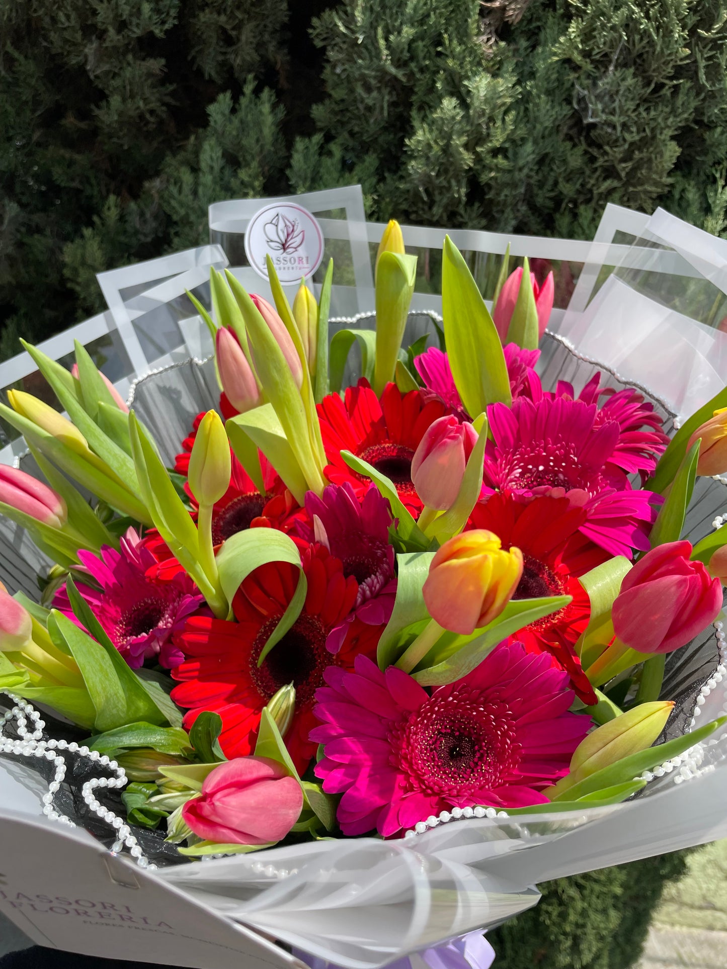 Gerberas y Tulipanes
