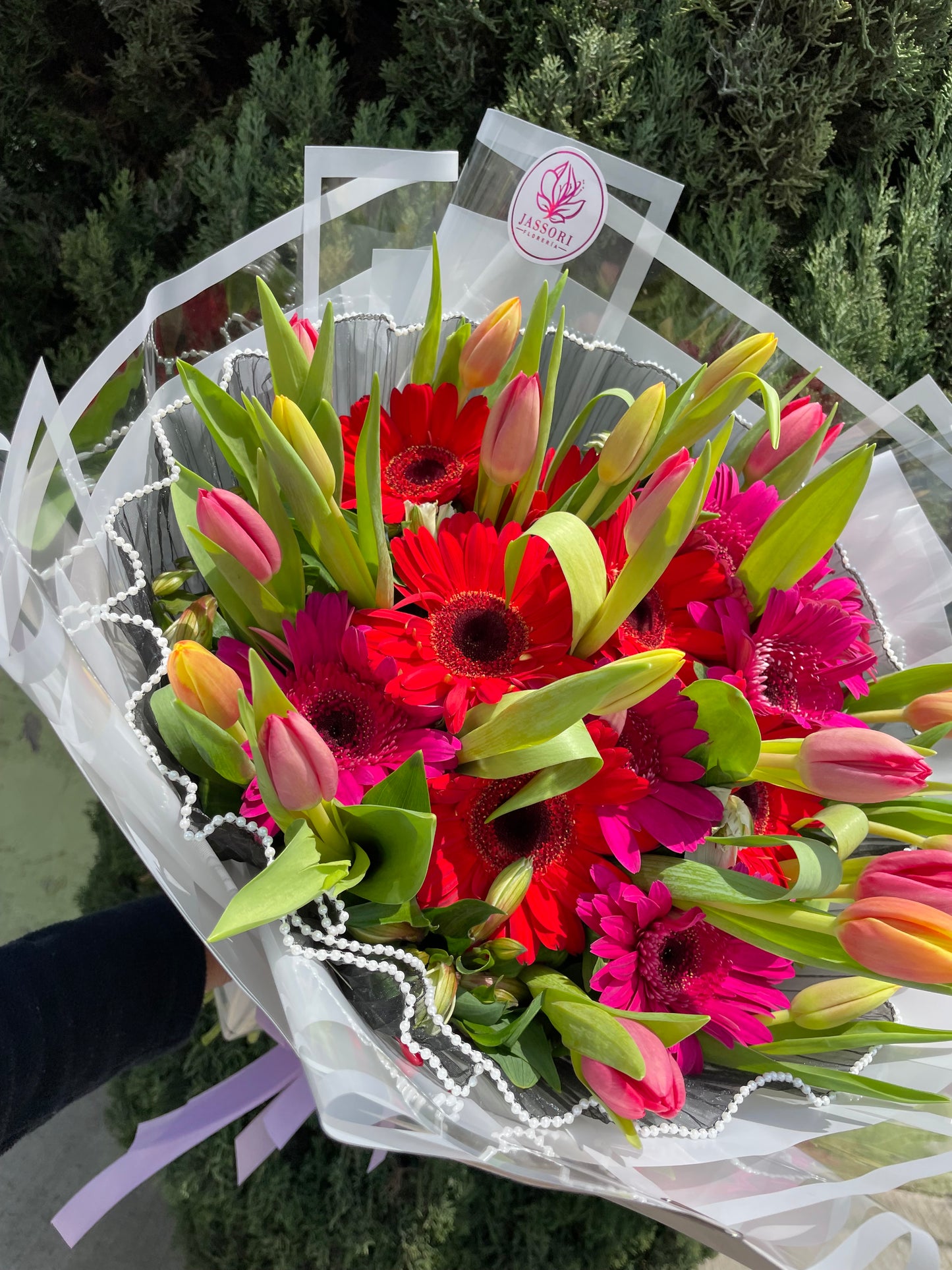 Gerberas y Tulipanes