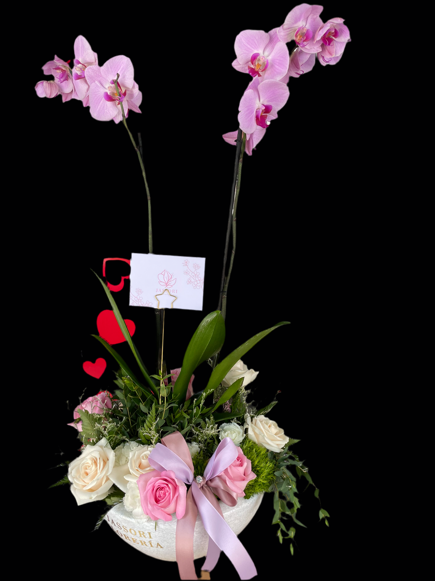 Orquídea con Rosas